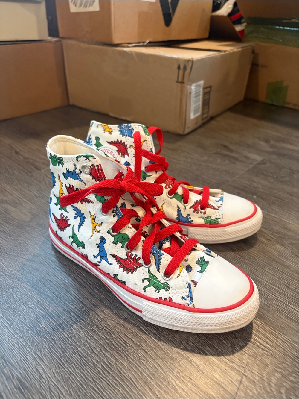 Kids Dinosaur Converse Highs